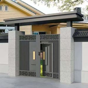 Style moderne Porte de maison pivotante en aluminium de haute qualité Nouveau design Passage pédestre pour jardin Service de modélisation 3D inclus - Product Image 2