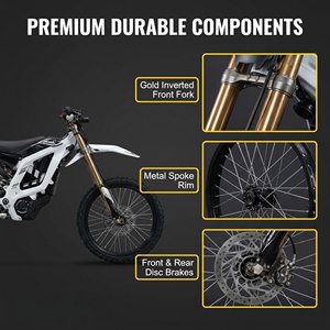 Motocicleta Todoterreno Light 2 Versión 2026 Negra, 24kW, 78.54V, Batería Semi Sólida, 410N.m Torque, 108km de Autonomía, Pro Luxe Dirt Bike 1. Increa - Product Image 3