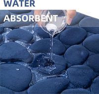 Tapis de bain en mousse à mémoire de forme FIGOO-Soft, tapis de sol pour salle de bain, séchage rapide, super absorbant, antidérapant, tapis de bain en pierre