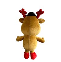 Costume de modèle de jouet en peluche d'orignal mobile gonflable de défilé de Noël