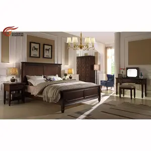 Goodwin en çok satan İtalyan tarzı klasik yatak odası Dresser yatak odası takımı kral ve kraliçe yatak GL01