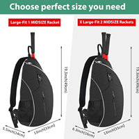 Nouveauté Sac à dos de tennis et de pickleball léger et résistant à l'eau, sac pour raquettes de badminton pour hommes et femmes