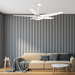 Ventilateur de plafond moderne pour salon, 52 pouces, 5 pales en ABS, télécommande, vent puissant, best-seller - Product Image 1
