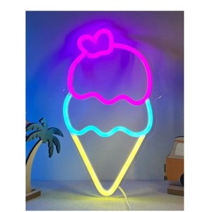 Letrero de Neón Personalizado con Diseño de Helado, Luz LED de Neón para Decoración de Pared de Cafetería, Ideal para Bubble Tea, Doner <span class=keywords><strong>Kebab</strong></span> y Otros Comida Rápida - Product Image 4