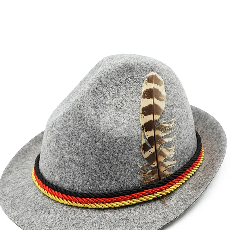 Costume allemand avec plumes pour déguisement, joli chapeau victorien, accessoire, coiffe, animé, Alpine, oktoberfête, allemand