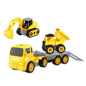 Battery operated 102 pieces DIY truck self assembly toy for kids