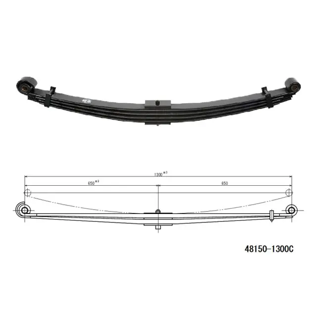 Японская обтекаемая параболическая листовая рессора FC1J 3J для прицепа HINO