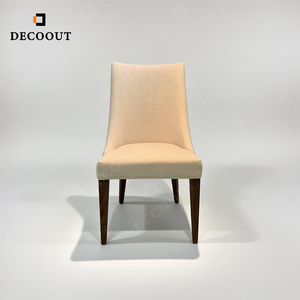 Chaise de salle à manger moderne nordique en tissu durable avec pieds en bois pour villa et hôtel, usage domestique, <span class=keywords><strong>design</strong></span> léger - Product Image 5