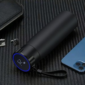 Bouteille d'eau intelligente avec rappel de consommation, affichage de la température, étanche, double paroi en acier inoxydable, avec application, bouteille d'eau autonettoyante - Product Image 6
