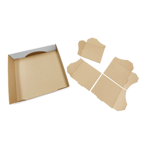 Scatola di imballaggio all'ingrosso per uso alimentare semplici scatole di Pizza bianca a buon mercato per la progettazione personalizzata - Product Image 4
