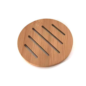 Posavasos Redondo de Bambú Japonés, Aislante del Calor, Ecológico, de Madera, para Tazas de Café, Platos y Servilletas - Product Image 2