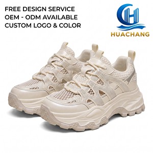 Chaussures de sport décontractées pour femmes <span class=keywords><strong>HC</strong></span>, style Dad Shoes à plateforme, été 2026, avec doublure en maille respirante, semelle extérieure en PVC et design ajouré - Product Image 1