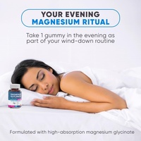 Gummies de glycinate de magnésium sans sucre à marque privée OEM, enrichies en vitamines, 400 L-théanine, camomille, mélisse