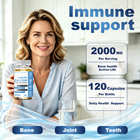 Capsules molles de Calcium D3 K2 B12, 60 unités, 2000 mg par portion, avec Glucosamine Chondroïtine pour soutenir les os, les dents, les articulations, le système immunitaire et les nerfs