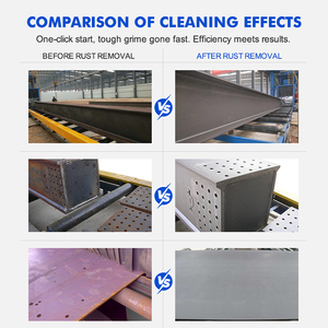 Hiệu quả tự động thép chùm bắn nổ mìn Máy gỉ loại bỏ PLC kiểm soát thép đánh bóng cho hội thảo - Product Image 4