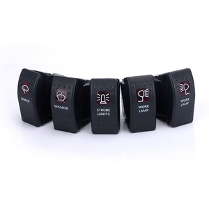 Interruptor basculante marino LED estilo Carling T85 12V/24V, impermeable, 15A, tipo J, con grabado láser, función de encendido/apagado para TRIM TABS, CQC - Product Image 3
