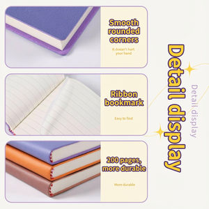 Mini taccuino quadrato con copertura impermeabile in morbida pelle 100 fogli di linea/griglia/vuoto diario portatile <span class=keywords><strong>per</strong></span> i viaggi - Product Image 4