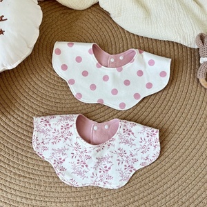 Bavoir imperméable double face en forme de pétale de fleur pour bébé, serviette en coton pour nouveau-né, anti-vomissement, toutes saisons - Product Image 2
