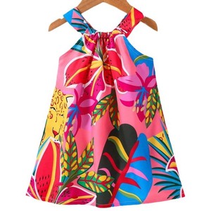 Gonna da spiaggia a trapezio in cotone con stampa floreale per bambine - <span class=keywords><strong>Moda</strong></span> transfrontaliera per tutte le stagioni - Product Image 3