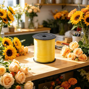 Nastro Giallo Opaco 500m per Decorazioni Festa, Confezione da 3 Pezzi - Product Image 4