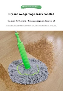 Trong Kho Giao Hàng Nhanh Chóng Nhà Bếp Phòng Tắm Sợi Nhỏ Có Thể Giặt Lau Dài Xử Lý Twist Làm Sạch Sàn Tự-Wringing Nước Lau Lau - Product Image 5