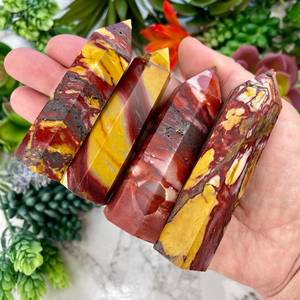 หินคริสตัลธรรมชาติทรงหอก หินมูคาอิท แจสเปอร์ ควอตซ์ สำหรับงานฝีมือและตกแต่งบ้าน ขายส่ง - Product Image 1