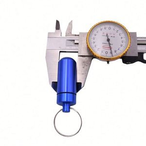 Mini porte-pilules personnalisé en alliage d'aluminium, pendentif porte-clés, conteneur de rangement pour capsules, flacon de rangement - Product Image 3