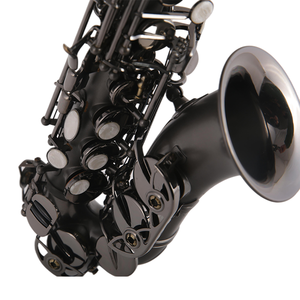 Saxofón Soprano de buena calidad, Saxofón Soprano curvo de latón amarillo lacado en oro - Product Image 5