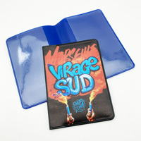 Pemegang kartu PVC anti air logo kustom dompet tempat Kartu Kredit Bisnis plastik pemegang kartu ID