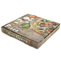 Scatola per Pizza in Cartone Ondulato Kraft di Grado Alimentare, Personalizzabile, Stampa a Quattro Colori, Imballaggio OEM per Catene di Ristoranti e Attività di Fast Food