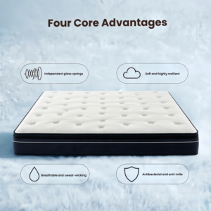 Matelas hybride à ressorts ensachés individuels de luxe abordable, design moderne pour les détaillants et grossistes de meubles - Product Image 5
