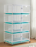 Grand pigeonnier à trois niveaux avec conception anti-évasion, structure en acier, nichoirs pour l'élevage domestique et l'accouplement des pigeons