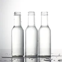 Clear Flint Empty Olive Oil Hot Chili Soy Sauce Vinegar Glass Bottle with Plastic Screw Cap