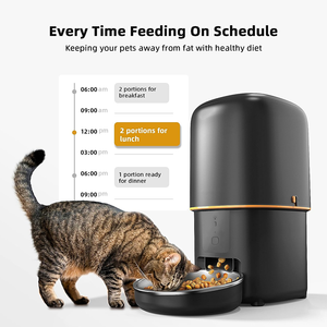 OEM 4L Alimentador Automático para Perros Dispensador de Comida Inteligente Tuya Wifi Gatos Perros Temporizador Tazón de Acero Inoxidable Auto Perro Gato Alimentador de Mascotas - Product Image 4