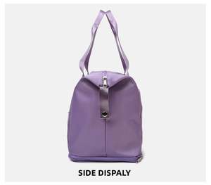 Sac de sport pliable rose en gros, sac de voyage en nylon imperméable pour femmes - Product Image 2