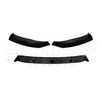 Spoiler Bibir Depan 3 Bagian Warna Hitam Glossy untuk Ford Fiesta Hatchback Sedan 2014 2015-2019 (Baru Terpasang)