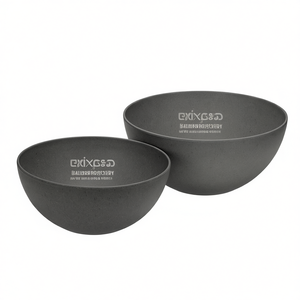 Ensemble de deux bols de service MAGU Bowl Natural Design, finition noire mate - Product Image 2