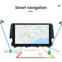 Lecteur DVD de voiture Android Jiawell, GPS, audio vidéo, radio Android, musique FM, lien téléphonique, Wifi, BT, navigation pour Honda Civic 2016-2019