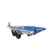 Remorque bateau en aluminium à double essieu de 28 pieds avec lits superposés en polyéthylène, sortie d'usine en vente directe, avec VIN et DOT