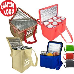 Tùy chỉnh lớn cách điện không dệt Tote hàng tạp hóa túi túi với in Logo Canvas Túi lạnh - Product Image 1