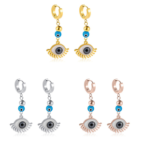Orecchini occhio Punk moda oro rosa occhi diavolo orecchini in acciaio al titanio orecchini in argento in acciaio inossidabile occhio del diavolo - Product Image 2