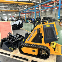 Derette New Type DRT320 CE & EPA Mini Skid Steer Loader Small Wheel Loader dengan Penyeimbang Bak Otomatis