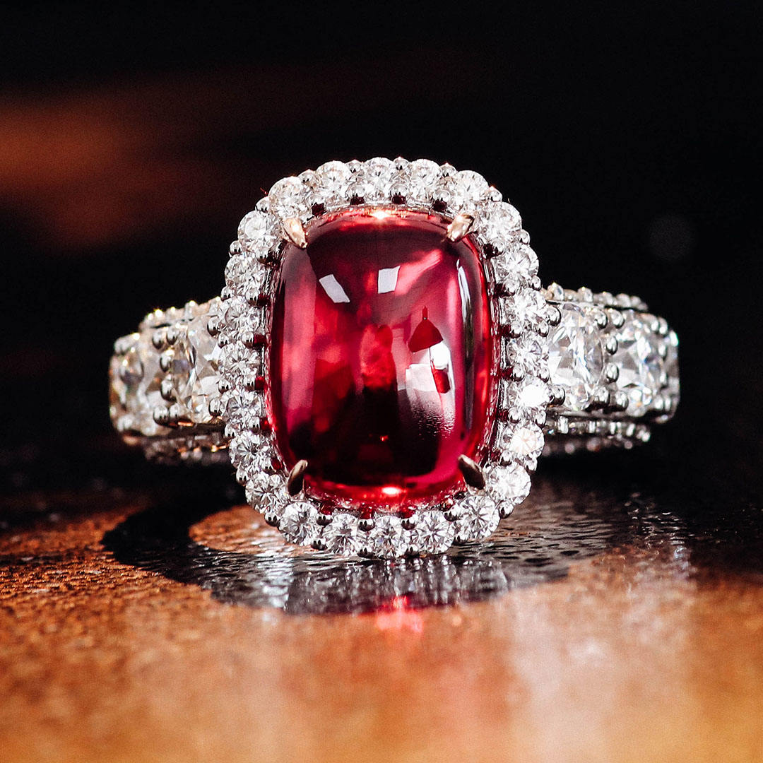 Real solid 14Kgold lab gemstone ring