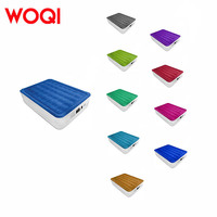 WOQI Matelas gonflable portable personnalisé en PVC floqué avec pompe intégrée pour l'extérieur ou le parc
