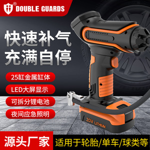 Gonfleur de pneus sans fil portable 20V Lithium avec écran LED numérique, pompe à air d'urgence pour extérieur avec lumière - Product Image 2