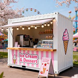 ร้านกาแฟเคลื่อนที่/ร้านอาหารเคลื่อนที่/คีออสก์แบบตู้คอนเทนเนอร์พร้อมอุปกรณ์ครบครัน ทันสมัย แข็งแรง ทนทาน - Product Image 4