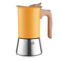 Emode – Nouveauté explosive : Cafetière Moka en acier inoxydable colorée de haute qualité, modèle noir