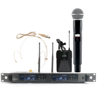 QLX24D Vocal Stage Studio Mic QLXD4 Microphone portable double canal BETA58A/SM 58/QLXD1, Microphone sans fil de haute qualité QLX24D