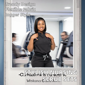 Pantalones Jogger de Tela Tejida para Salón de Belleza y Moda Femenina, Uniformes de Enfermera, Conjuntos Médicos de Enfermería, Fusión sin Costuras - Product Image 3