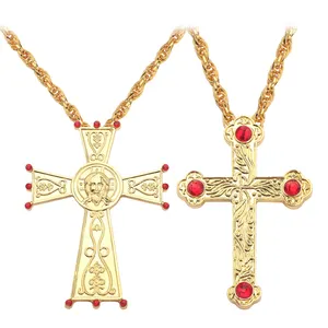 Bijoux de prière chrétienne Talisman pendentif collier charme slave russe orthodoxe église orientale croix colliers hommes femmes